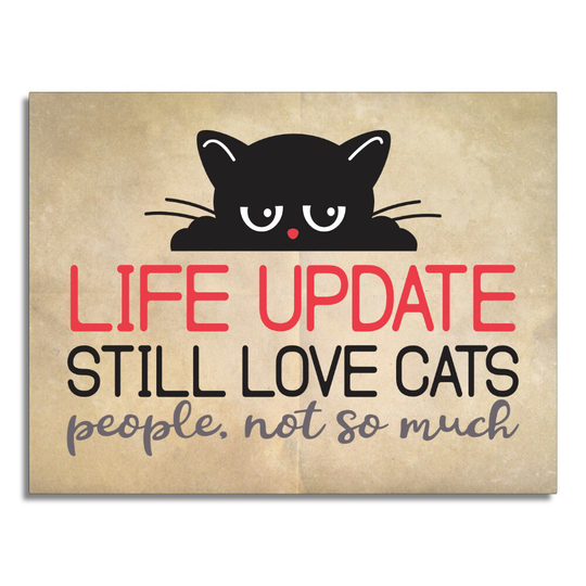 Cat Lovers Fridge Magnet Life Update Still Love Cats Kitchen M050