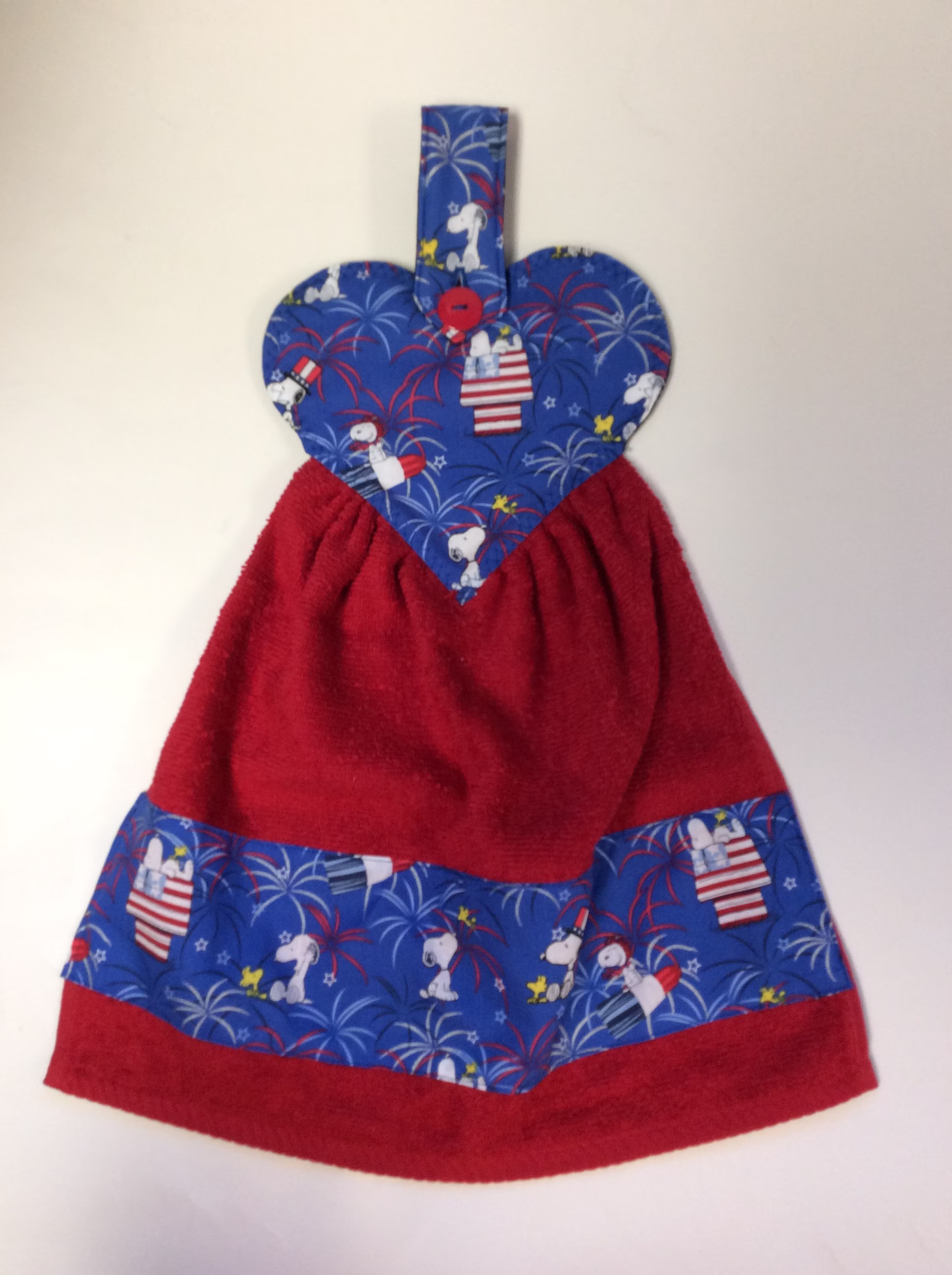 Snoopy/Patriotic/Oven Towel/Refrigerator Towel/Button Handle