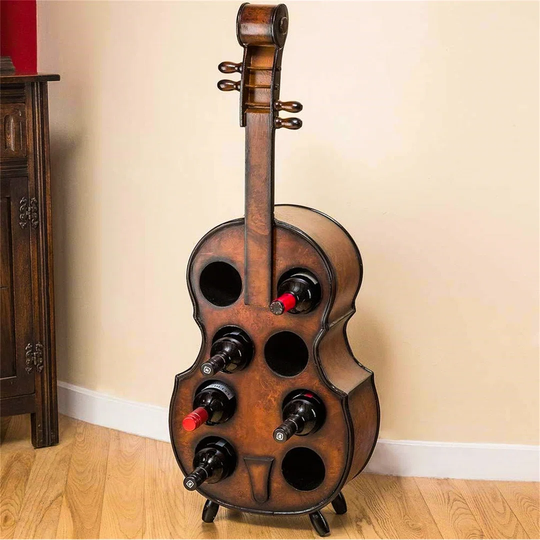 Tuscarawas 8 Bottle Solid Wood Floor Wine Bottle Rack in Brown