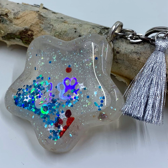 star Liquid Shaker Keyring