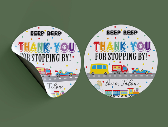 Thank You For Stopping By Party Favor Stickers Birthday You Gift