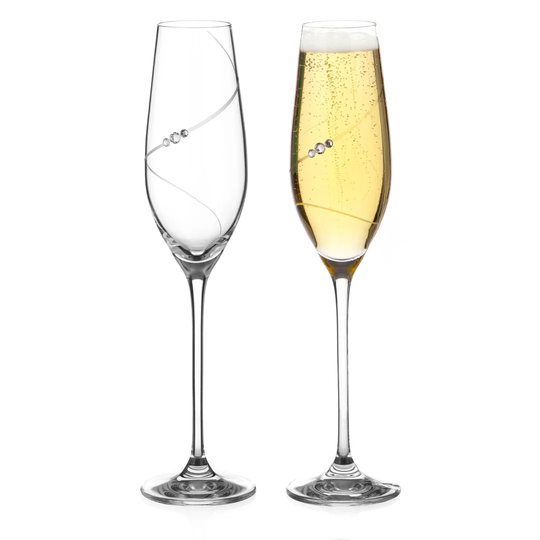 Silhouette Hand Cut Design 210 ml Lead Free Crystal Flute