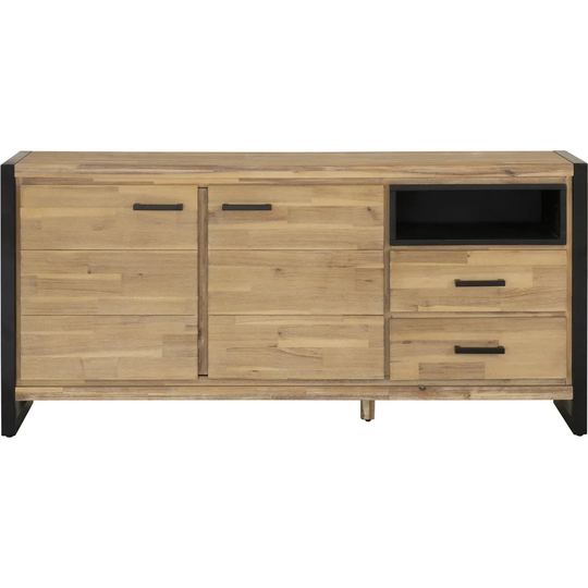 ConCourse 40Cm Wide 2 Drawer Acacia Solid Wood Sideboard