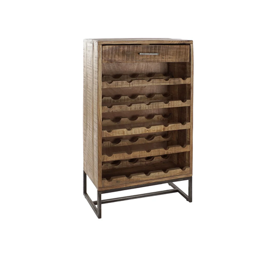Bottle Rack Acacia Metal 60X32x107 Bottle Rack X25