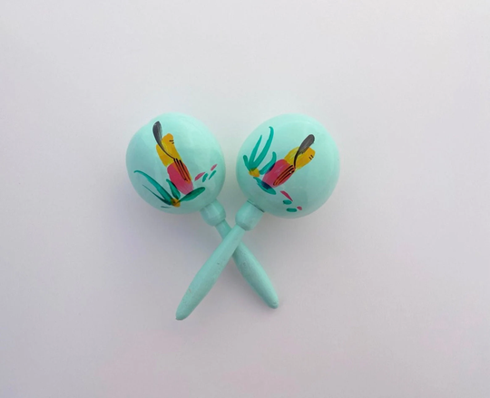 Each Maraca Mint Green Traditional Maracas Instrument Shake For A Kiss Mexican Wedding Party Favor Fiesta Gift Bridal Shower