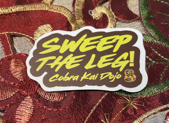 Cobra Kai Dojo Sweep The Leg Karate Kid Car Laptop Fridge Lightweight Vinyl Waterproof Full Back Magnet