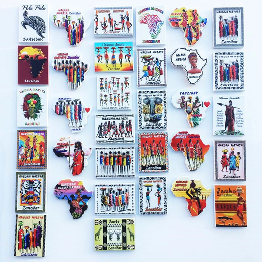 2 Zambia Zanzibar Tanzania Kenya Africa Fridge Magnet Travel Souvenir Gift Collection Craft Refrigerator Decoration