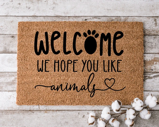 Welcome We Hope You Like Animals Doormat | Perfect Gift For Dog Lovers Personalized Door Mat New Home Decor Housewarming