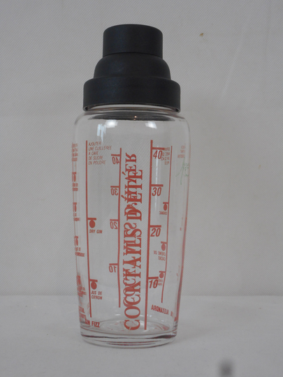 A Stunning Vintage French Glass Cocktail Shaker/Drinks Flask