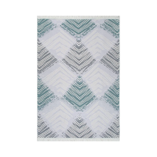 Dalil Flatweave Cotton Grey/Green Rug