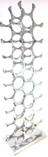 Nevaeh Aluminium 27 Bottle Tabletop Wine Rack