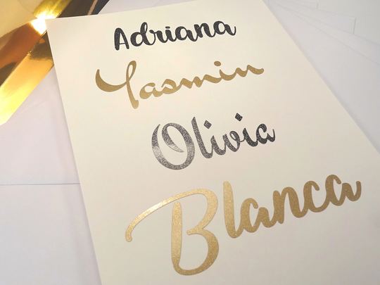 Champagne Flute Name, Calligraphy Stickers, Wedding Gold Decor, Name Decal, Decorations, Party Wine Glass Glitter
