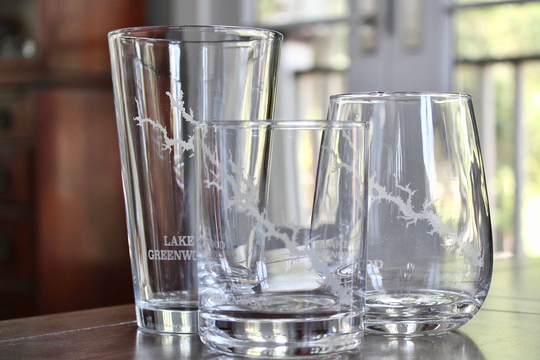 Lake Greenwood, Sc Map Glasses
