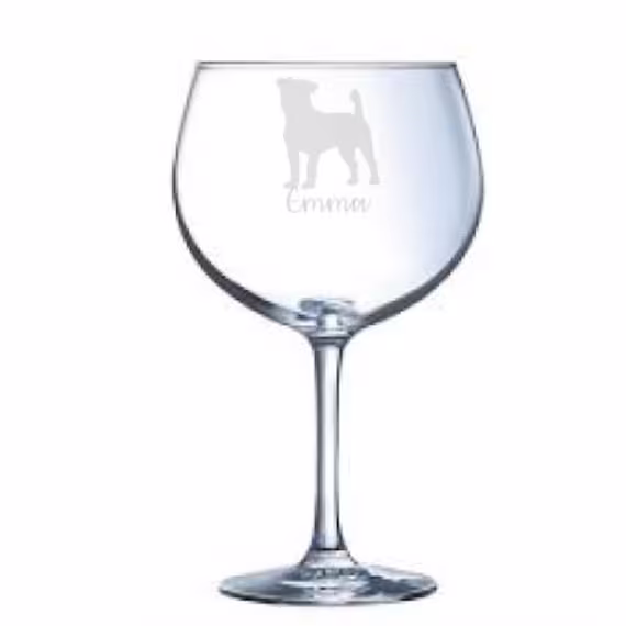 Personalised Jack Russell Engraved Gin Glass, Dog Gift, Gift, Owner, Glass