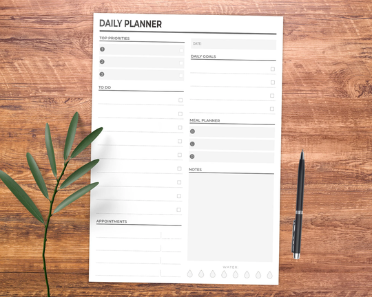 Personalised Daily Planner Notepad - Printed To Do List Notepad, A5 A4 Desk Planner, Organiser Pad, Productivity Gift