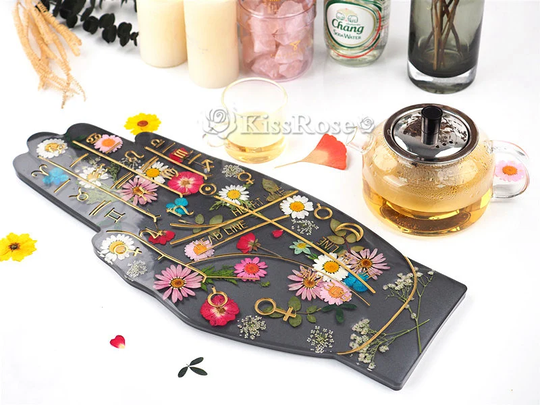 Palm Silicone Tray Mold-Palmistry Resin Mold-Constellation Tea Mold-Silicone Coaster Mold
