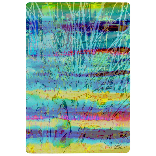 Fremont Branches Designer Shaggy Blue/Green Rug