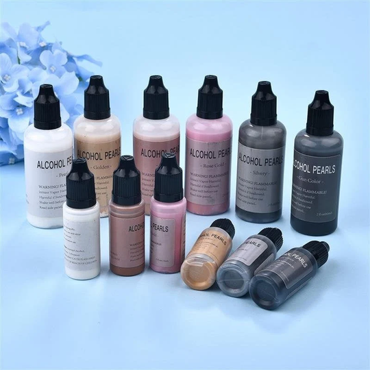 15Ml/60Ml Metallic Art Ink Alcohol Resin Pigment Diffusion Liquid For Diy Uv Epoxy Jewelry Making Crafts