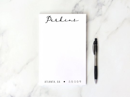 Housewarming Notepad, Zipcode Address Realtor Gift, Personalized New Homeowner Gift