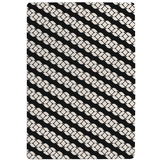 Joseph Striped Rope Shaggy Black/White Rug