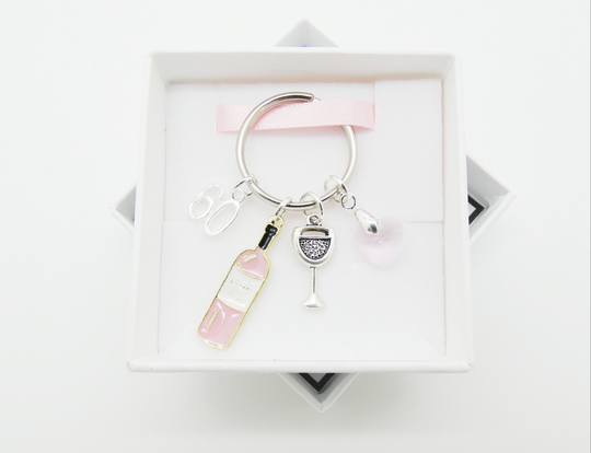 Happy 60Th, Cheers, Birthday, Cocktail Time, Cheers Keyring, Birthday 50Th Keepsake Gift, Gifts For Her, Bespoke 40Th Gifts
