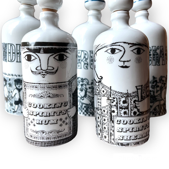 Rum Lord & Sherry Lady, Caricature Limited Edition Porcelain Spirit Decanter Medium