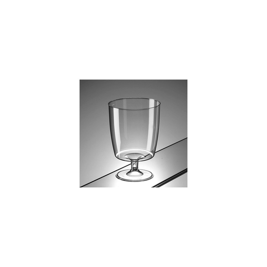 (Pack of 100) One piece disposable plastic wine glasses 200ml
