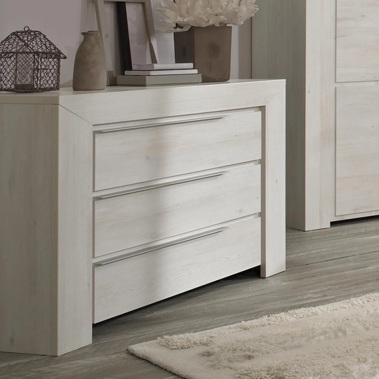 Claudette 3 Drawer 123Cm W Chest of Drawers