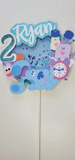 Blue's Clues Cake Topper, Birthday Party, 3D Shaker Caker Topper