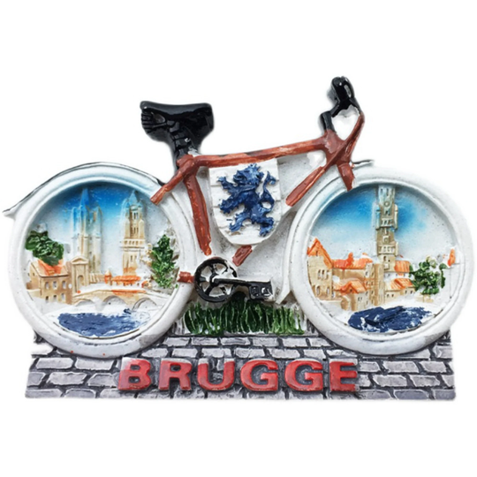 Bruges Bike Belgium Fridge Magnet Travel Souvenir Gift Collection Craft Refrigerator Decoration