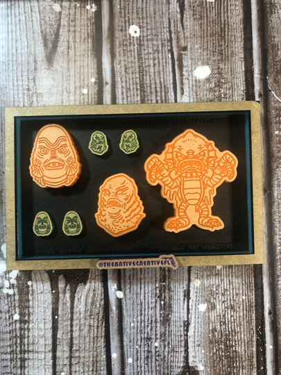 Swamp Creature Pendant/Grippie & Earring Studs Silicone Mold Palette Made To Order Universal Monsters