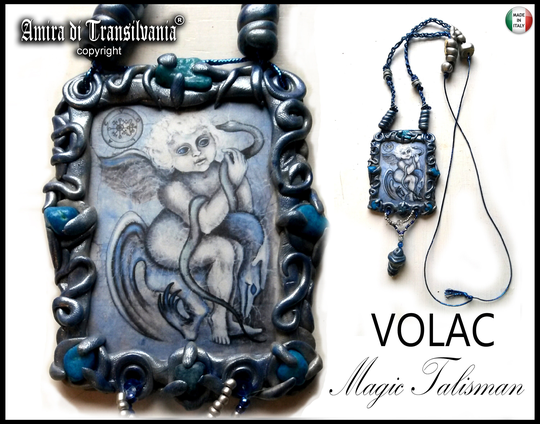 Volac Demon Goetia Gothic Owl Talisman Protective Protection Amulet Pendant Punk Witch Handmade Bird Necklace Jewelry Witchcraft Occult Art