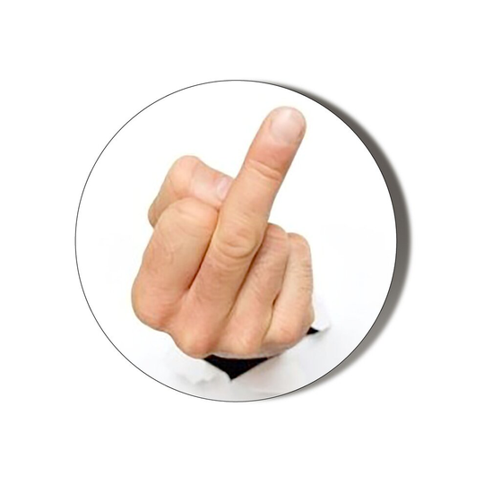 MIDDLE FINGER SALUTE 75mm Fridge Magnet Bottle Opener