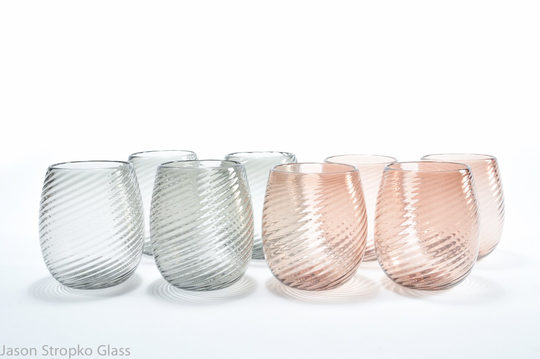Handmade Glasses By Jason Stropko, Set Of 8