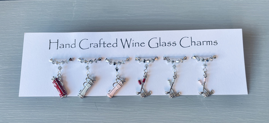 Golf Wine Glass Charms