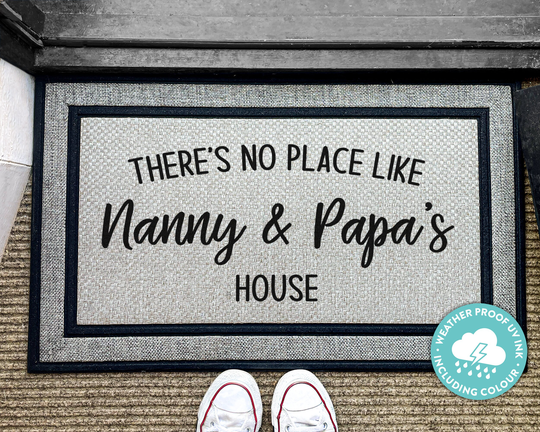 Outdoor Doormat - Gift For Grandparents Personalized Rug Washable Custom Door Mat Decor