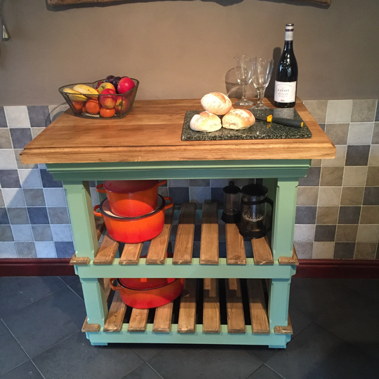 The Norwich Bespoke Custom Made To Order Kitchen Island With Solid Pine Top