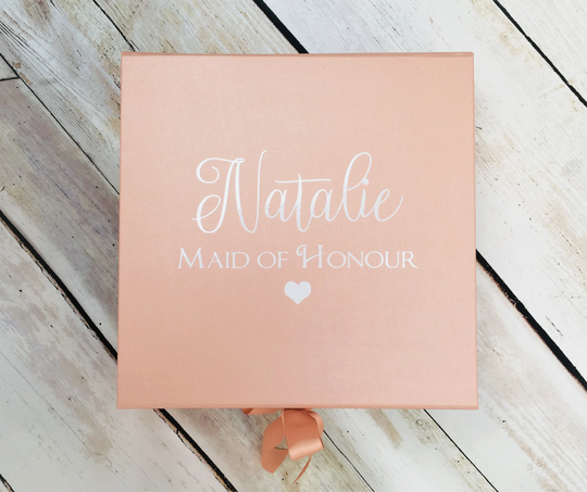 Personalised Bridesmaid Gift Set Hamper Box Only Contents Not Inc Rose Gold