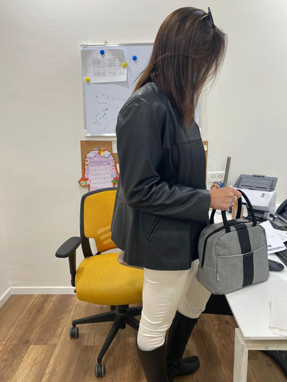 Lunch Bag Grey & Black, Insulated Bags For Women, The To Take The Food Work in Style