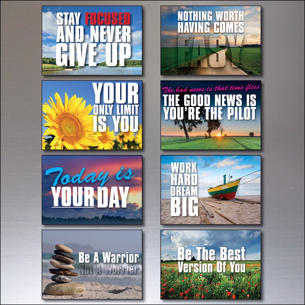 Set 0F 8 Motivational & Inspirational Quotes Fridge Magnets No.2