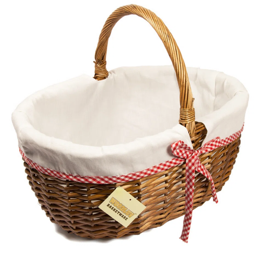 Oval Wicker 2 Piece Picnic Basket Set