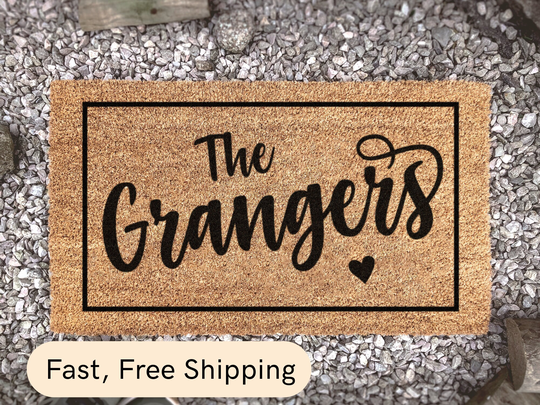 Customized Family Name Doormat - Personalized Entrance Rug New Home Decor Housewarming Gift Last Custom Gifts