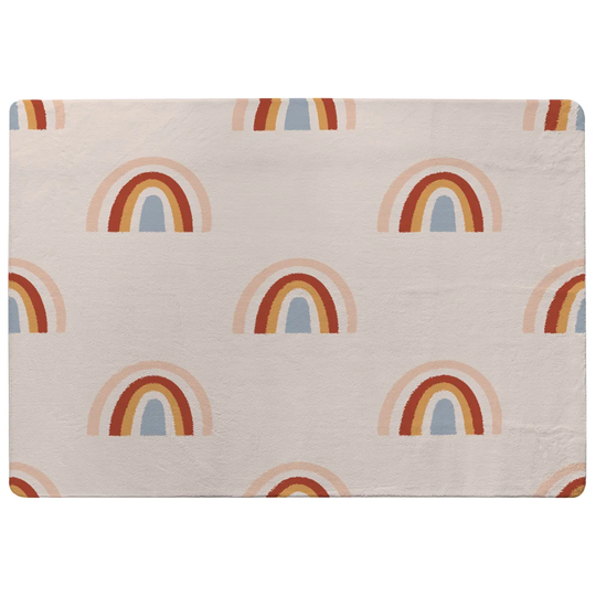 Gleason Bohemianl Ethnic Pattern Designer Shaggy Orange Rug