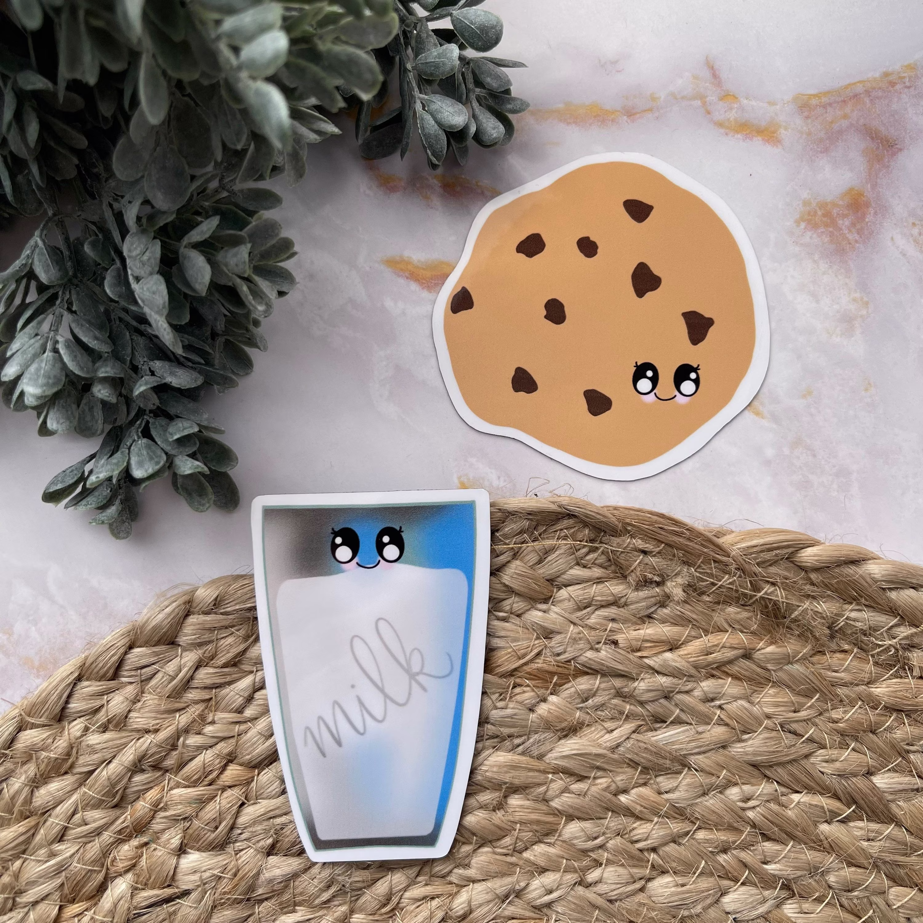 Best Friend Cookie & Milk Bff Stickers Or Magnets | Laptop Sticker Waterbottle Friendship Cute Gift For Chocolate