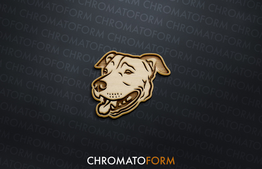 Pit Bull Dog Breed Refrigerator Whiteboard Wood Magnet - Laser Engraved
