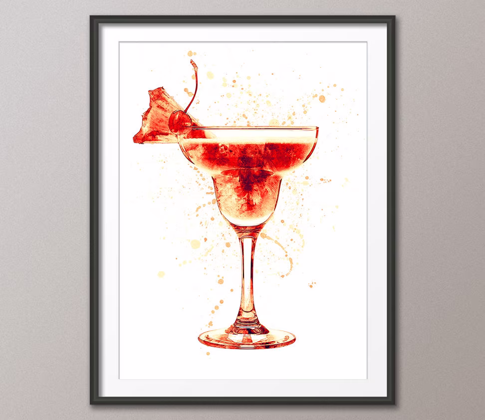 Cocktail Glass, Drink, Art Print Poster | 2822