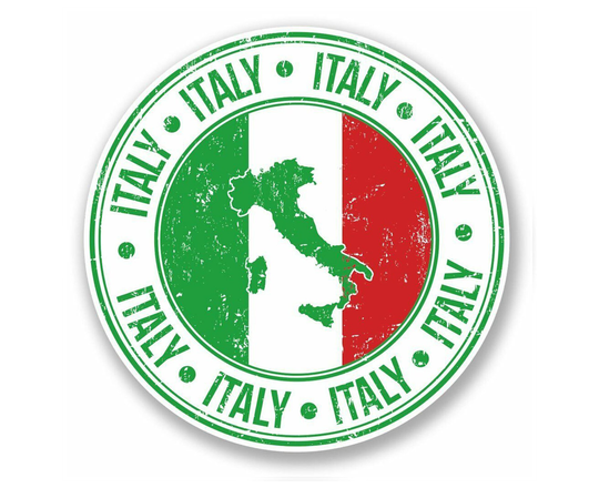 2 X 10cm Italy Map Vinyl Stickers - Italian Europe Travel Adventure World Location Country Decal Luggage Laptop Gift Sticker #5550
