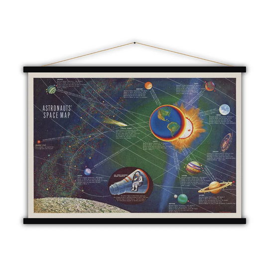 'Astronauts Space' Graphic Art Print Poster