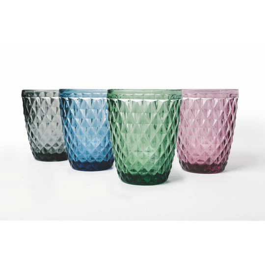 Diamond 4 Piece 240ml Drinking Glass Set