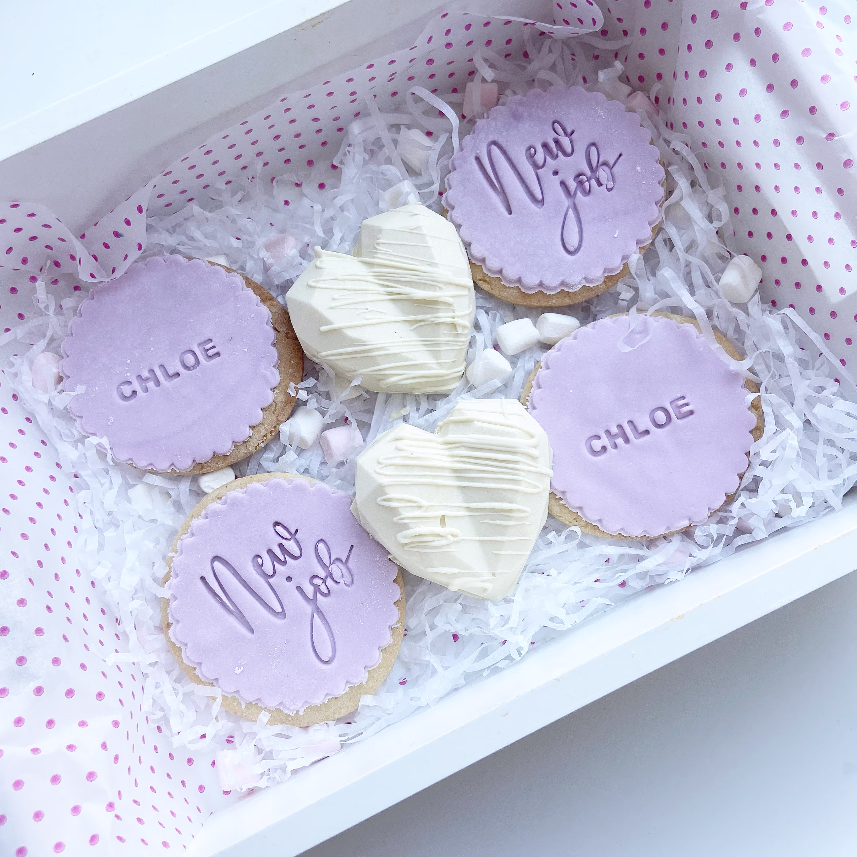 Personalised New Job Biscuit Treat Box | Good Luck You Got This Biscuits Gift Promotion Congrats Congratulations